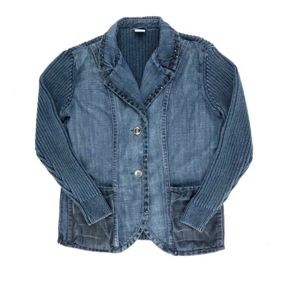 Blue Willi’s denim and knit sweater jacket - Picture 1 of 1